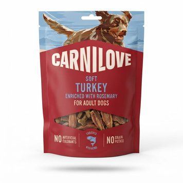 М'які беззернові ласощі для собак Carnilove для покращення обміну речовин із лососем та чебрецем, 200 г А40017 фото