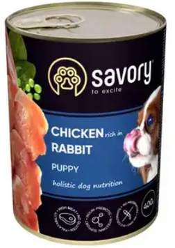 Вологий корм для цуценят Savory Dog All Breeds Puppy Chicken&Rabbit (курка і кролик) А25611 фото