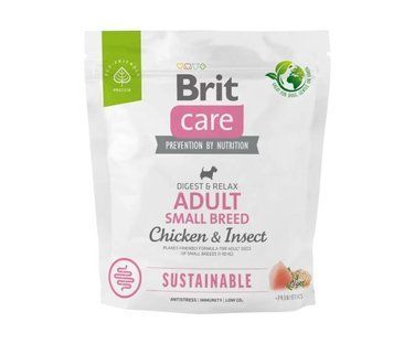 Корм для собак малих порід Brit Care Dog Sustainable Adult Small Breed з куркою та комахами, 1 кг А30772 фото