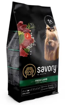 Сухий корм для собак малих порід Savory Small Breeds rich in Fresh Lamb (ягня) А22476 фото