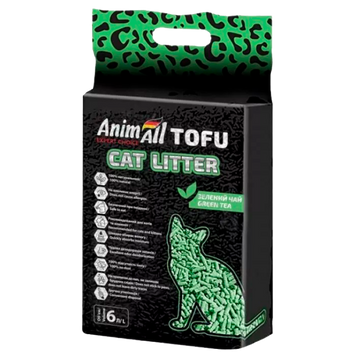 Наповнювач для котячого туалету AnimAll Тофу з ароматом зеленого чаю 6л А07005 фото