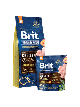 Сухий корм Brit (Бріт) JUNIOR M (для цуценят середніх порід) 9299 фото