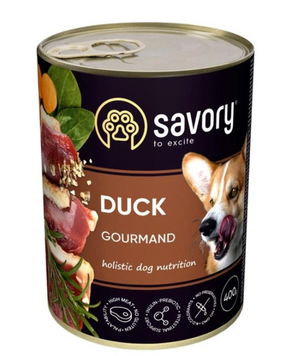 Вологий корм для дорослих собак Savory Dog Gourmand Duck (качка) А23105 фото