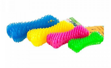 Іграшка для собак Sum-Plast Кістка жувальна з шипами ароматизована (колір в асортименті) 12см А10636 фото