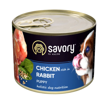 Вологий корм для цуценят Savory Dog All Breeds Puppy Chicken&Rabbit (курка і кролик) А30310 фото