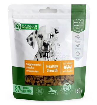 Ласощі для цуценят Nature's Protection Poultry Healthy Growth з м'ясом птиці 150 г А30313 фото