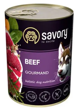 Вологий корм для дорослих собак Savory Dog Gourmand Beef (яловичина) А23101 фото