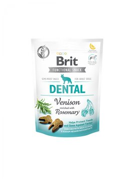 Ласощі для здорових зубів і ясен собак Brit Care Dental з олениною 150г а11108 фото