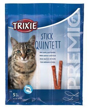 Trixie Ласощі PREMIO Quadro Sticks лосось і форель 1 упаковка (5шт) 9985 фото