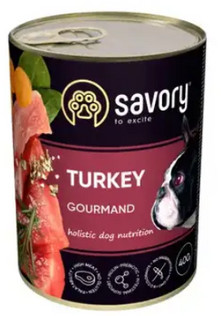 Вологий корм для дорослих собак Savory Dog Gourmand Turkey (індичка) А23103 фото