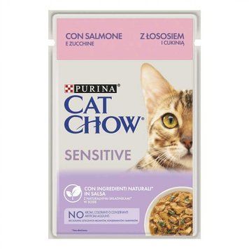 PURINA CAT CHOW (КЕТ ЧАУ). з лососем та цукіні, шматочки в підливці 85г А21831 фото